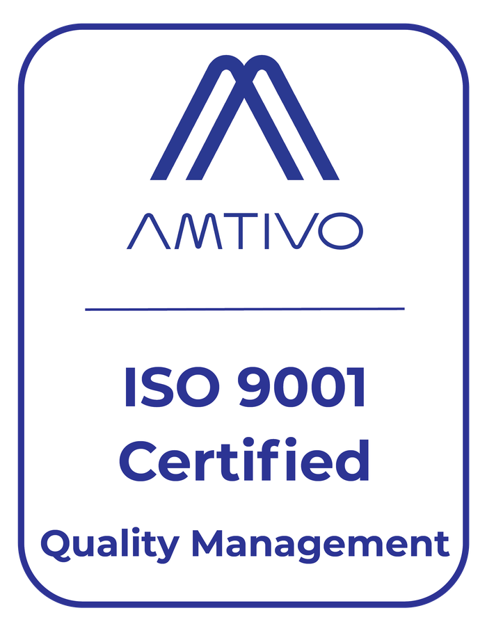 Amtivo, ISO 9001 Certified, Quality Management